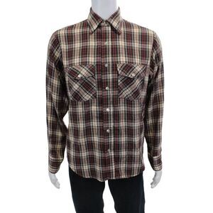 Montgomery Mens Long Sleeve Plaid Casual Button Down Shirt Multi Size M